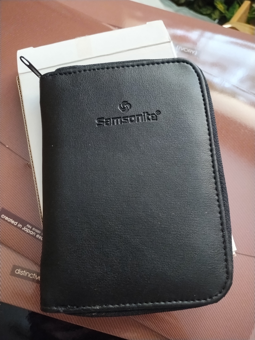 Vintage Samsonite Black Zippered Travel Wallet/Organizer – New in Box